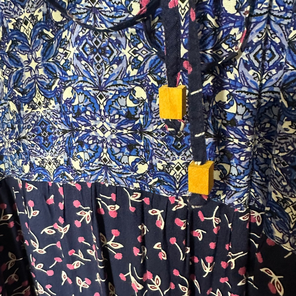 Pyramid Collection Patchwork Floral Boho Maxi Dre… - image 4